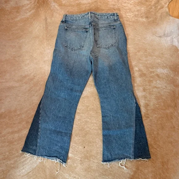 Khaite Layla Cropped Flare Jeans in Blue - Picture 5 of 5